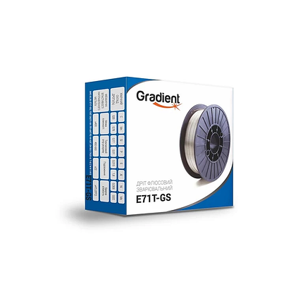 Дріт зварювальний флюсовий GRADIENT E71T-GS Ø 0,8 мм (1 кг) самозахисний, фото 1