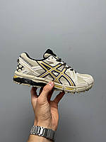 Мужские кроссовки Asics Gel-Kahana 8 Grey Yellow (серые с жёлтым и чёрным) модные спортивные деми кроссы 1000