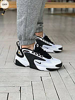 Мужские кроссовки Nike Zoom 2K White Black (чёрные с белым) комбинированные стильные спорт кроссы 1214TP топ