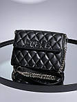 Жіноча сумка клатч Guess Posta Bag Black (чорна) KIS17074 подарункова стильна сумочка на довгому ланцюжку топ, фото 4