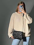 Жіноча сумка клатч Guess Posta Bag Black (чорна) KIS17074 подарункова стильна сумочка на довгому ланцюжку топ, фото 6