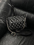 Жіноча сумка клатч Guess Posta Bag Black (чорна) KIS17074 подарункова стильна сумочка на довгому ланцюжку топ, фото 9