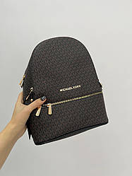 Жіночий подарунковий міський рюкзак Michael Kors Patterned Backpack Brown (коричневий) KIS12049 стильний vkros