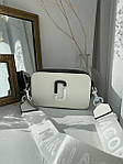 Жіноча сумка клатч Marc Jacobs The Snapshot Yin Yang (біла) KIS 02021 модна сумочка на довгому ремені топ, фото 10