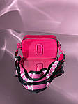 Жіноча сумка клатч Marc Jacobs The Snapphot Raspberry (червона) KIS 02038 стильна модна красива сумочка топ, фото 5