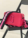 Жіноча сумка клатч Marc Jacobs The Snapphot Raspberry (червона) KIS 02038 стильна модна красива сумочка топ, фото 6