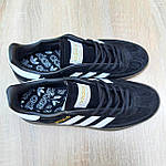 Чоловічі кросівки Adidas Spezial (чорні з білим) демісезонні короткі якісні кеди О11051 топ, фото 5
