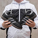 Чоловічі кросівки Adidas Spezial (чорні із сірим) низькі весняно-осінні модні спортивні кеди 2411 топ, фото 3