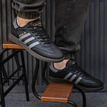 Чоловічі кросівки Adidas Spezial (чорні із сірим) низькі весняно-осінні модні спортивні кеди 2411 топ, фото 4