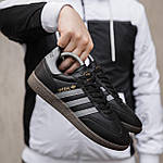 Чоловічі кросівки Adidas Spezial (чорні із сірим) низькі весняно-осінні модні спортивні кеди 2411 топ, фото 5