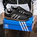 Чоловічі кросівки Adidas Spezial (чорні із сірим) низькі весняно-осінні модні спортивні кеди 2411 топ, фото 6