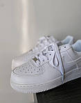 Чоловічі кросівки Air Force 1 Low Classic White Premium (білі) стильні кросівки 2543 Найк топ, фото 4