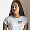 Жіноча футболка прапор України на грудях, фото 2