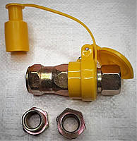 Роз'єм пневматичний М22х1,5 (муфта розривна,євро,жовтий)