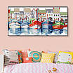 Набір для вишивання за нанесеною на канву схемою "Colorful Sailboat". AIDA 14CT printed 42*21 см, фото 11