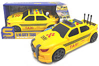 Машина таксі інерційна, озвучена, зі світлом, в коробці JS124D р.28,5*12,5*13,5cм