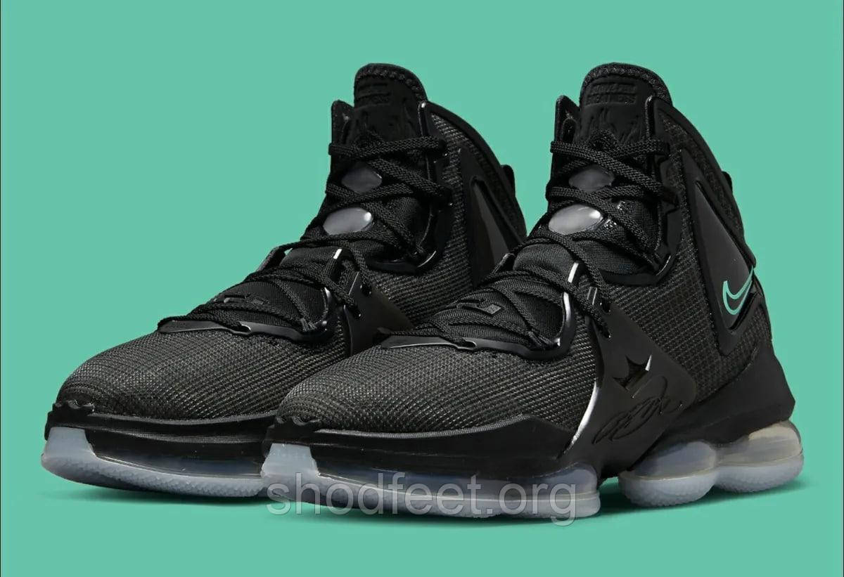 Чоловічі баскетбольні кросівки Nike Lebron Xix Black Green Glow Black
