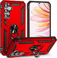 Протиударний чохол для Samsung Galaxy A54 червоний з кільцем підставкою