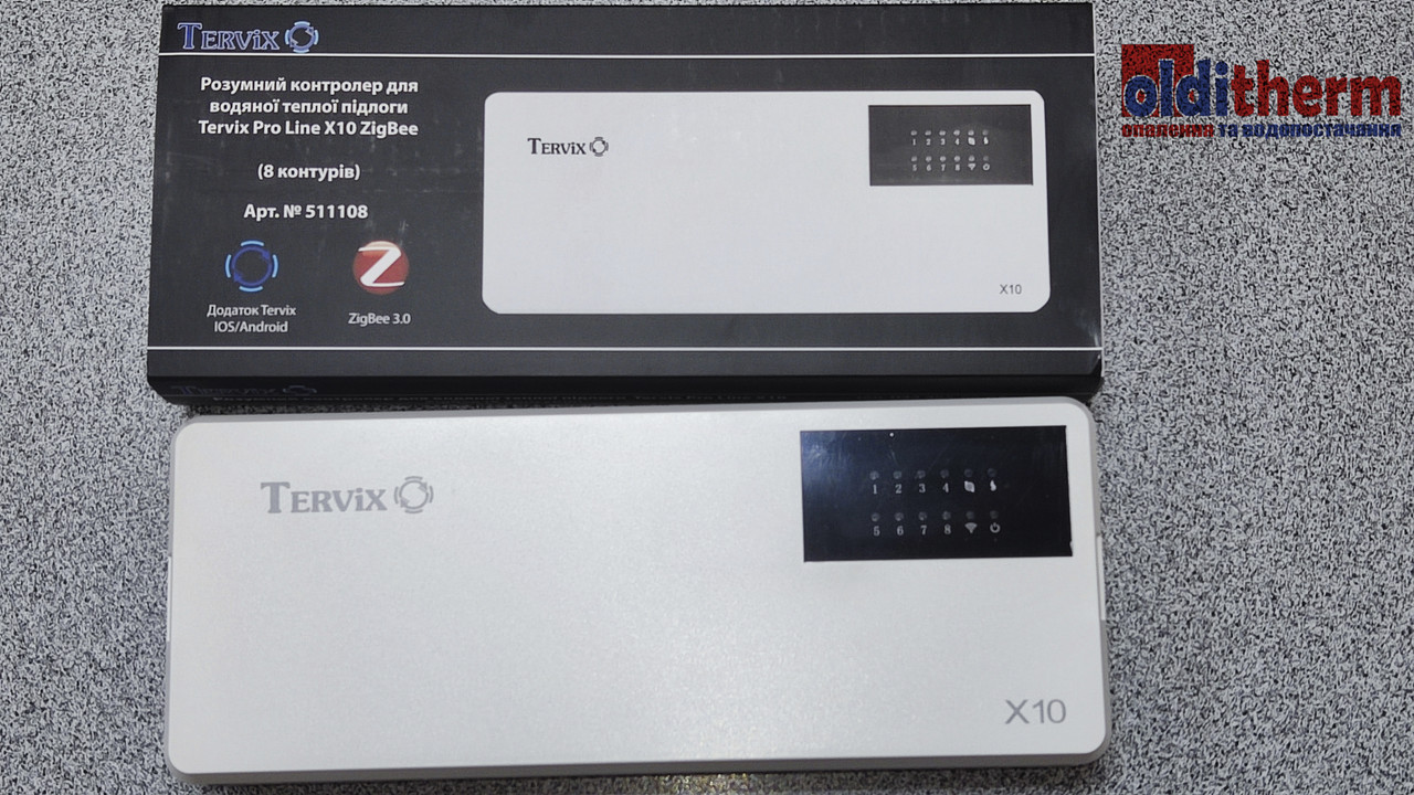 Умный контроллер для водяного теплого пола Tervix Pro Line X10 ZigBee (8 контуров) - фото 1 - id-p1941600210