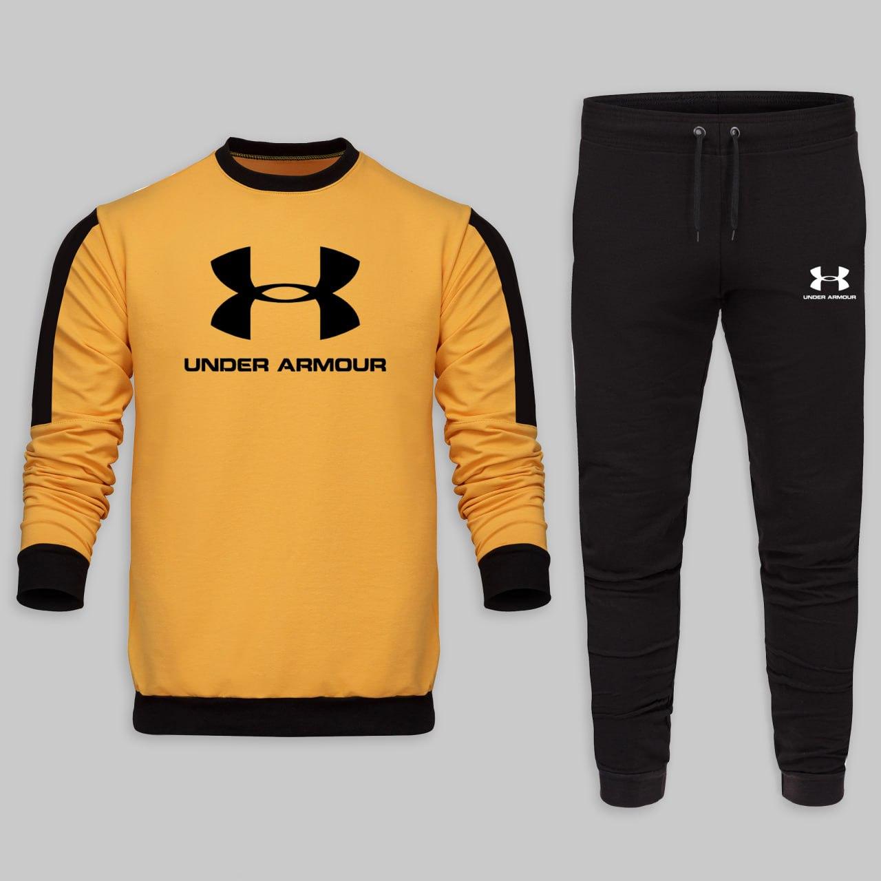 Спортивний костюм чоловічий весняний осінній under armour помаранчевий світшот брюки весна осінь трикотажний