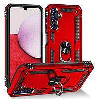 Протиударний чохол для Samsung Galaxy A24 червоний з кільцем підставкою
