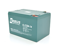 Тяговая аккумуляторная батарея AGM ORBUS 6-DZM-14, 12V 14Ah M5 (151х98х101 мм) Green Q4