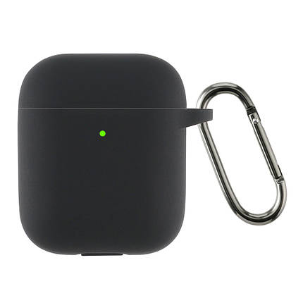 Чохол ArmorStandart TPU Ultrathin With Hook для кейса навушників Apple AirPods 2 Black (ARM59679), фото 1
