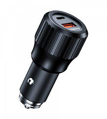 Автомобільний зарядний пристрій Choetech TC0010-BK USB-A/USB-C, 63Вт, QC3.0/PD/PPS, чорний (TC0010-BK) (код