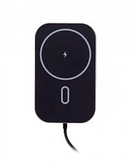 Автомобільний зарядний пристрій, QI 15 Вт (сумісний з MagSafe), чорний (код 134492)