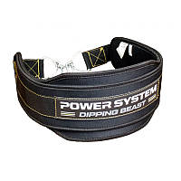 Пояс для отягощений с цепью Power System Dipping Beast неопреновый Black/Yellow