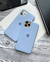 Силиконовый чехол на iPhone 14 Plus Silicone Case Full 26 - MIST BLUE