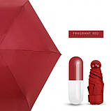 Маленька парасолька жіноча, Міні парасолька у футлярі, Капсульна парасолька, Міні парасолька mybrella. VH-276 Колір: червоний, фото 9