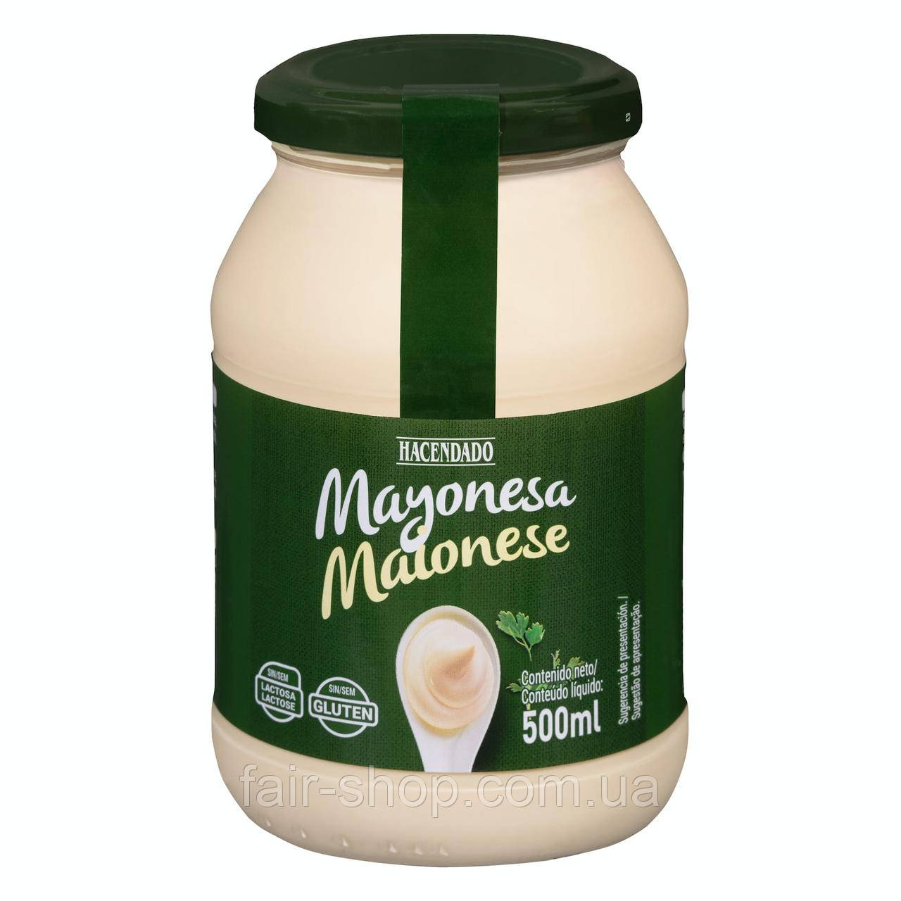 Майонез Hacendado Mayonnaise Hacendado, 500 мл., оригінал. Доставка з США/ЄС протягом 14 днів, фото 1