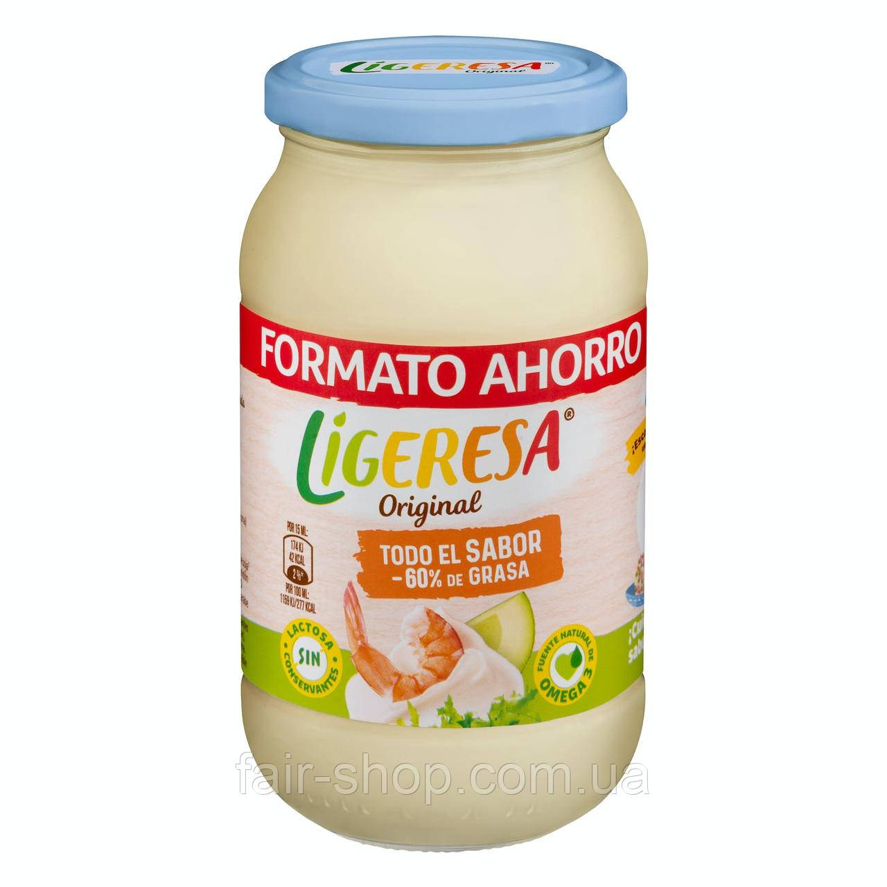 Майонез Ligeresa Light mayonnaise Ligeresa, 425 мл., оригінал. Доставка з США/ЄС протягом 14 днів, фото 1