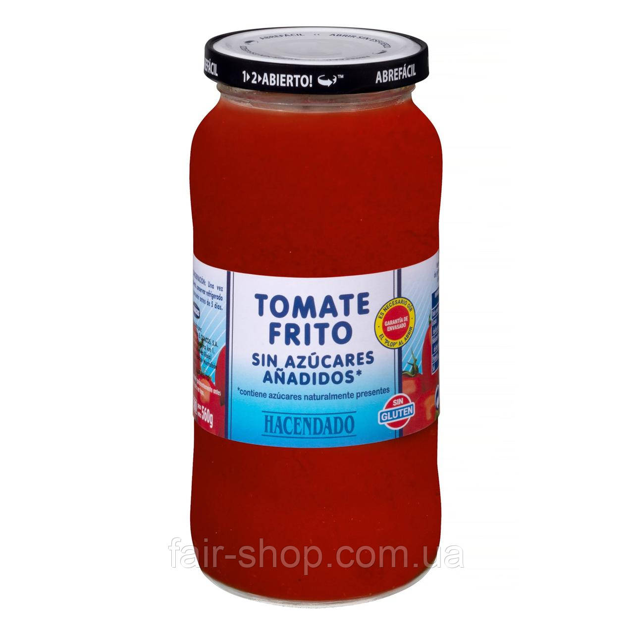 Томатна паста Hacendado Fried tomato no added sugar Hacendado, 560 гр., оригінал. Доставка з США/ЄС протягом 14 днів, фото 1