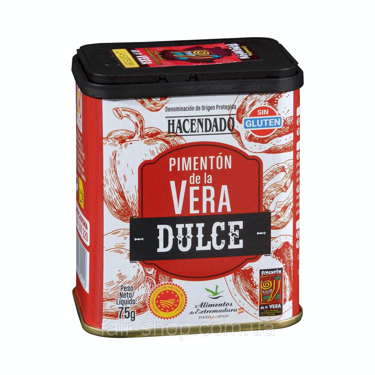 Спеції Hacendado Smoked sweet paprika “de la Vera” Hacendado, 75 гр., оригінал. Доставка з США/ЄС протягом 14 днів, фото 1