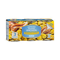 Оливки Hacendado Low salt manzanilla olives stuffed with anchovies Hacendado, 3x50 гр. Доставка з США від 14