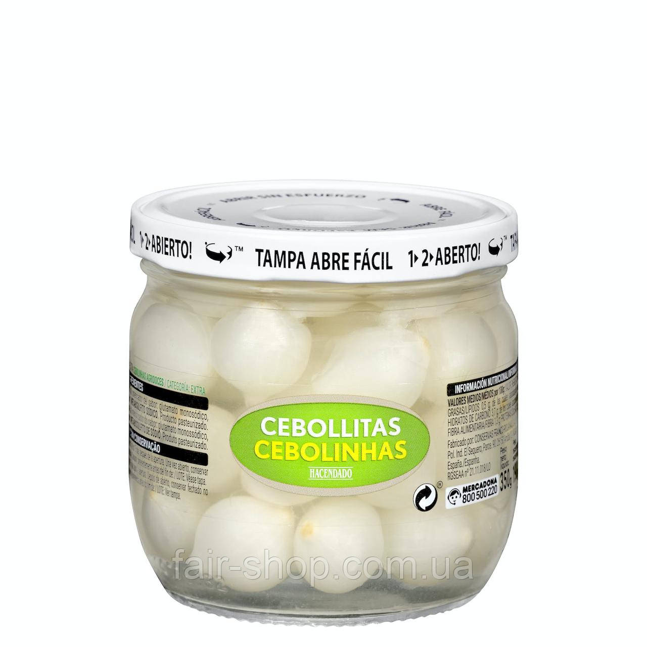 Соління Hacendado Pickled onions Hacendado, 350 гр., оригінал. Доставка з США/ЄС протягом 14 днів, фото 1