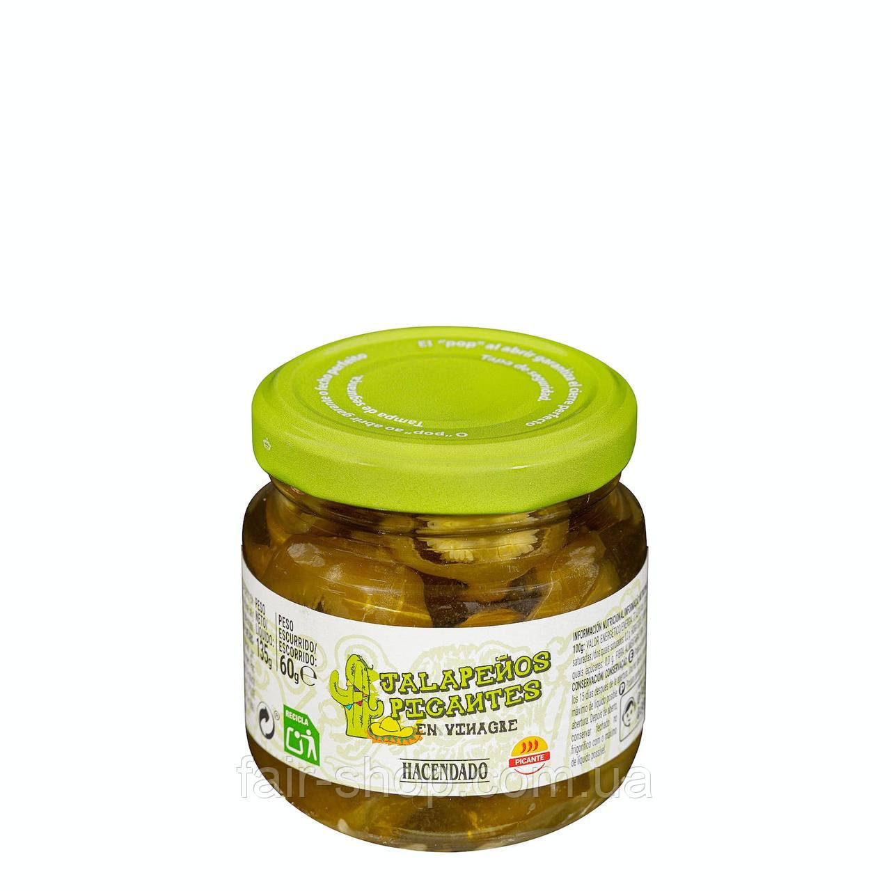 Соління Hacendado Spicy Jalapeños in Vinegar Hacendado, 135 гр., оригінал. Доставка з США/ЄС протягом 14 днів, фото 1