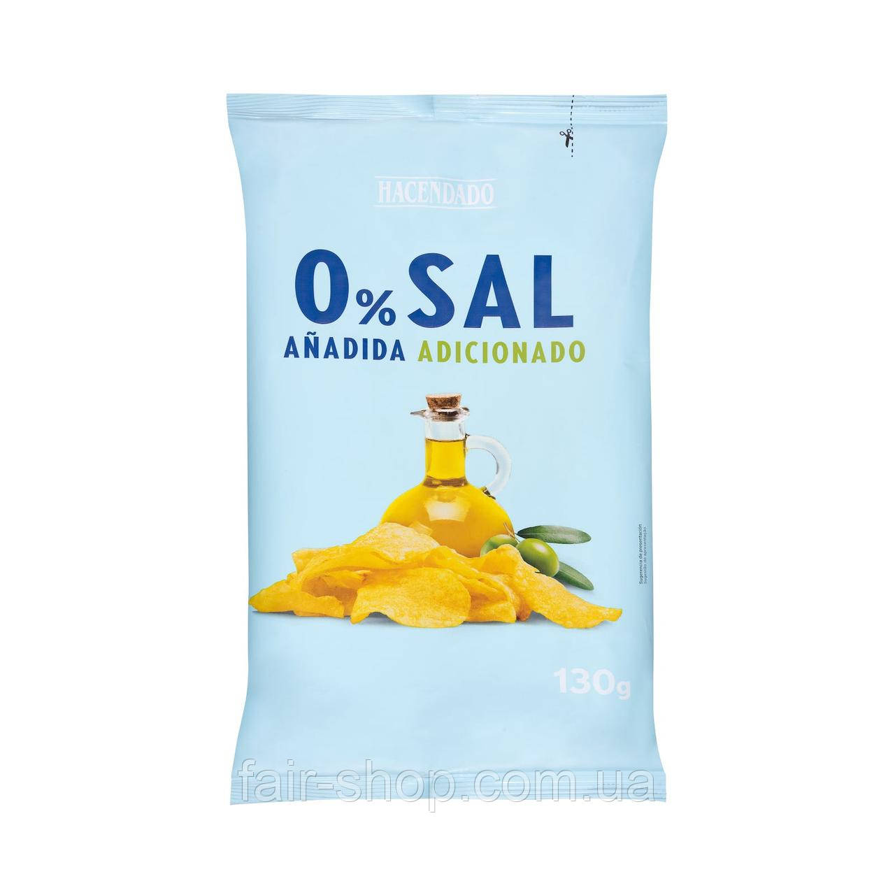 Чіпси Hacendado Unsalted crisps Hacendado, 130 гр., оригінал. Доставка з США/ЄС протягом 14 днів, фото 1