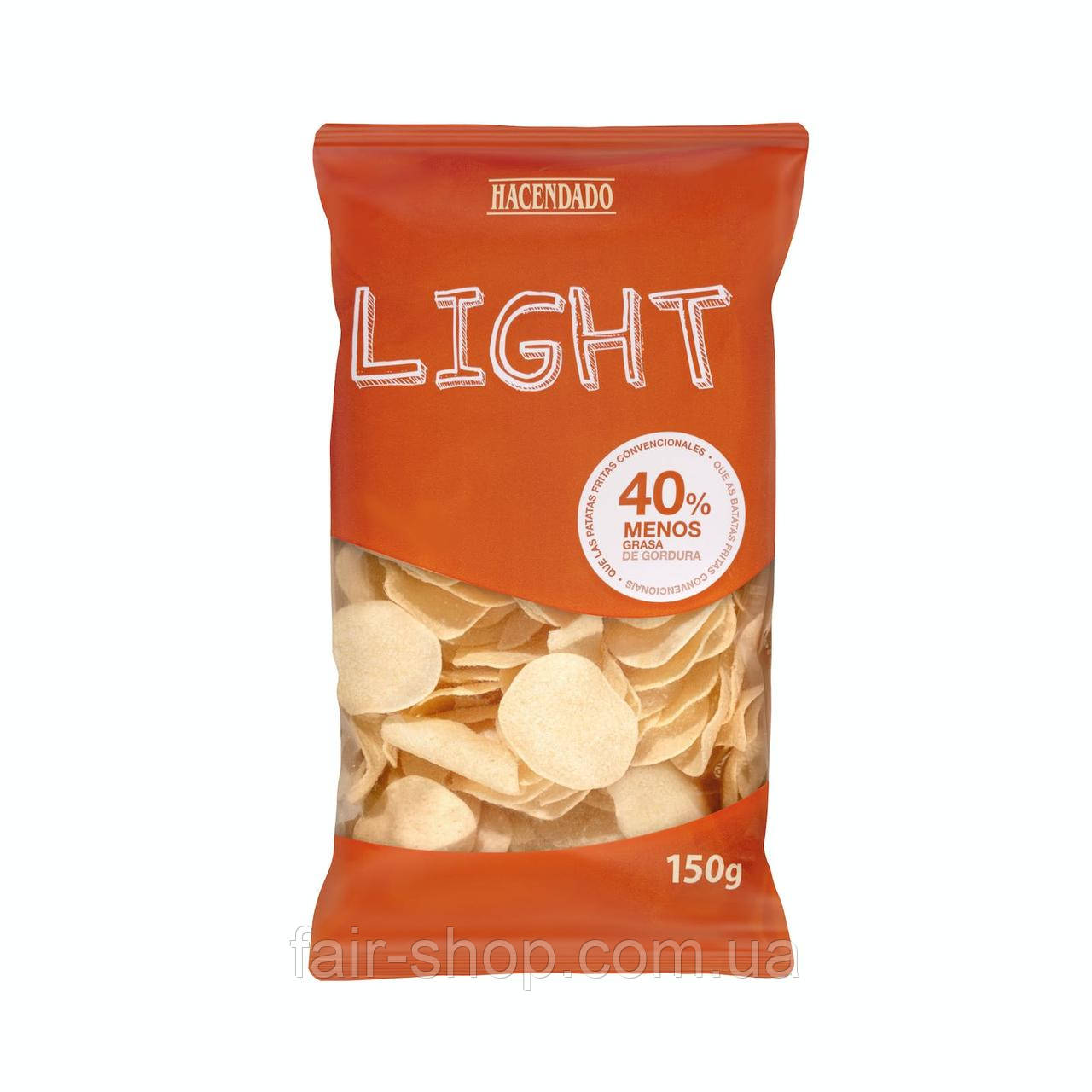 Снекі Hacendado Light potato snack Hacendado, 150 гр., оригінал. Доставка з США/ЄС протягом 14 днів, фото 1