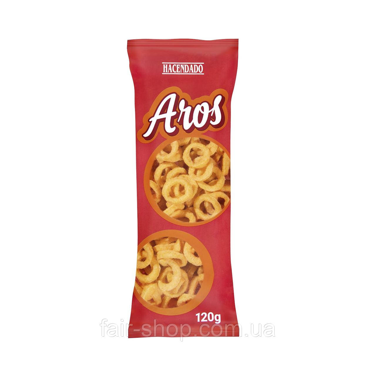 Снекі Hacendado Corn rings Hacendado, 120 гр., оригінал. Доставка з США/ЄС протягом 14 днів, фото 1