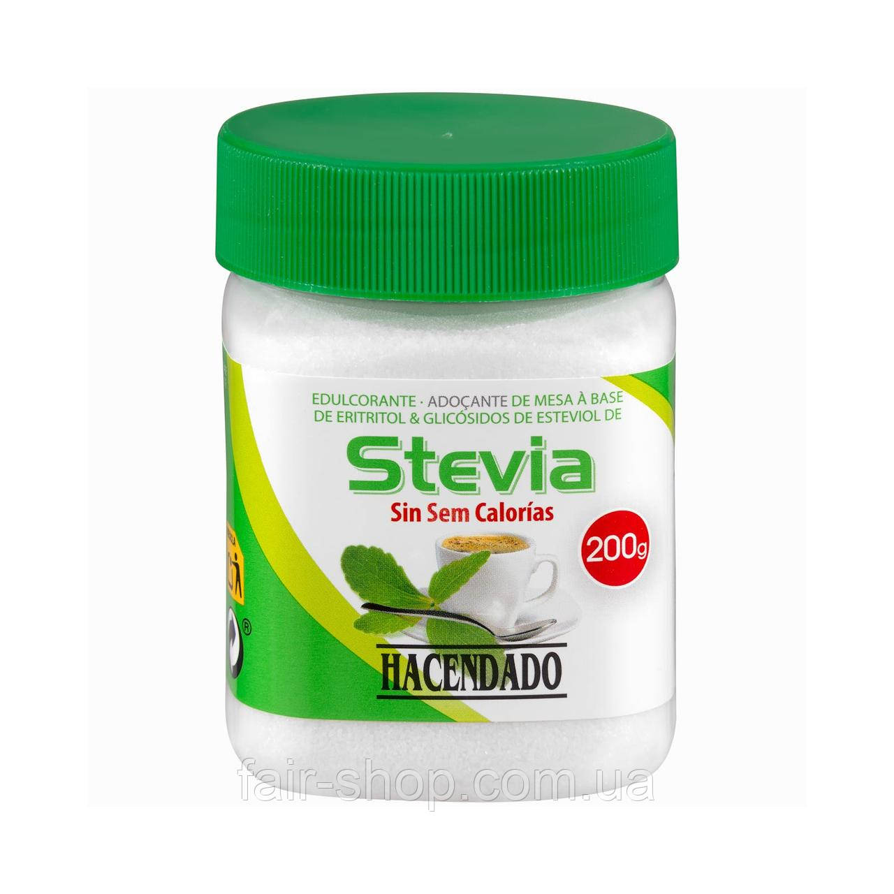 Замінник цукру Hacendado Stevia sweetener granules Hacendado, 200 гр., оригінал. Доставка з США/ЄС протягом 14 днів, фото 1