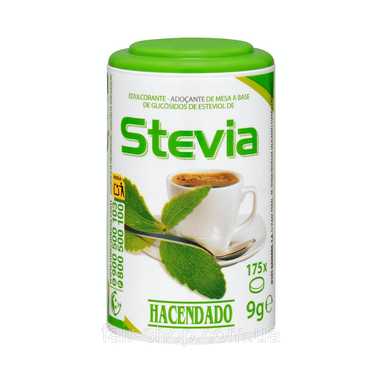 Замінник цукру Hacendado Stevia sweetener tablets Hacendado, 9 гр., оригінал. Доставка з США/ЄС протягом 14 днів, фото 1