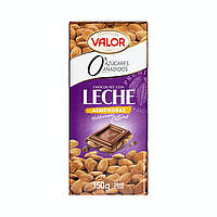 Шоколад Valor Milk chocolate with whole almonds Valor, 150 гр., оригінал. Доставка від 14 днів