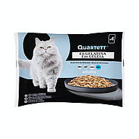 Корм для котов Quartett Gelatine cat food fish selecction Quartett, 4x85 гр. Доставка з США від 14 днів -