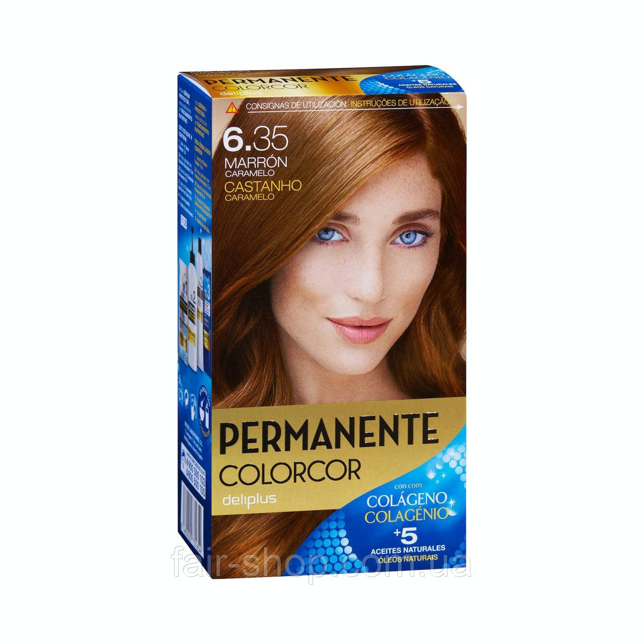 Краска для волос Deliplus Permanent hair dye 6.35 caramel brown ...