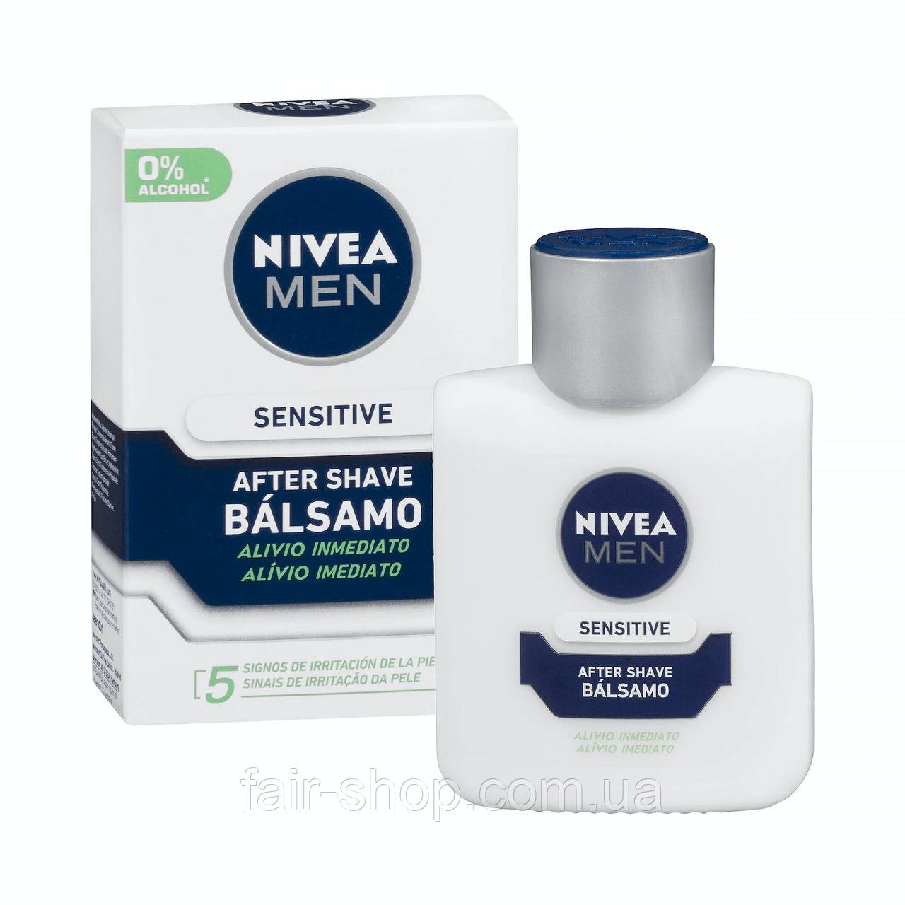 Засіб після гоління Nivea Men Sensitive post shave balm 0% alcohol anti-irritation Nivea Men, 100 мл., оригінал. Доставка з США/ЄС, фото 1