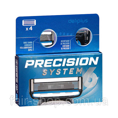 Бритва Deliplus Precision System 6 razor blade replacements 6 blades ...