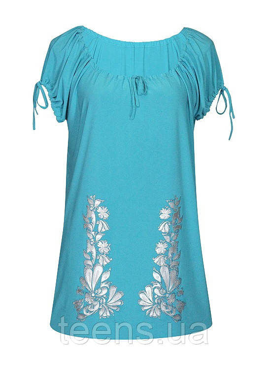 Проста туніка на літо Акварель, фото 1